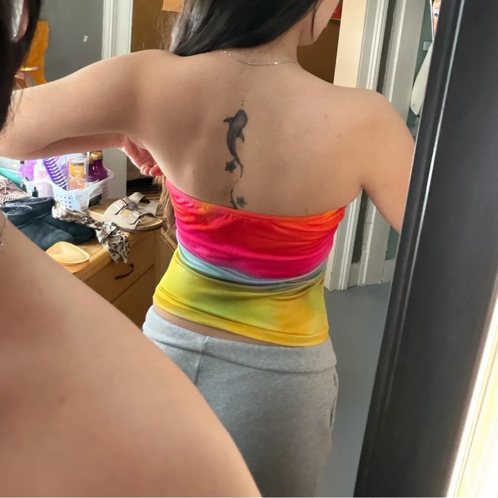 Vibrant Multicolor Tube Top - Picture 2 of 2